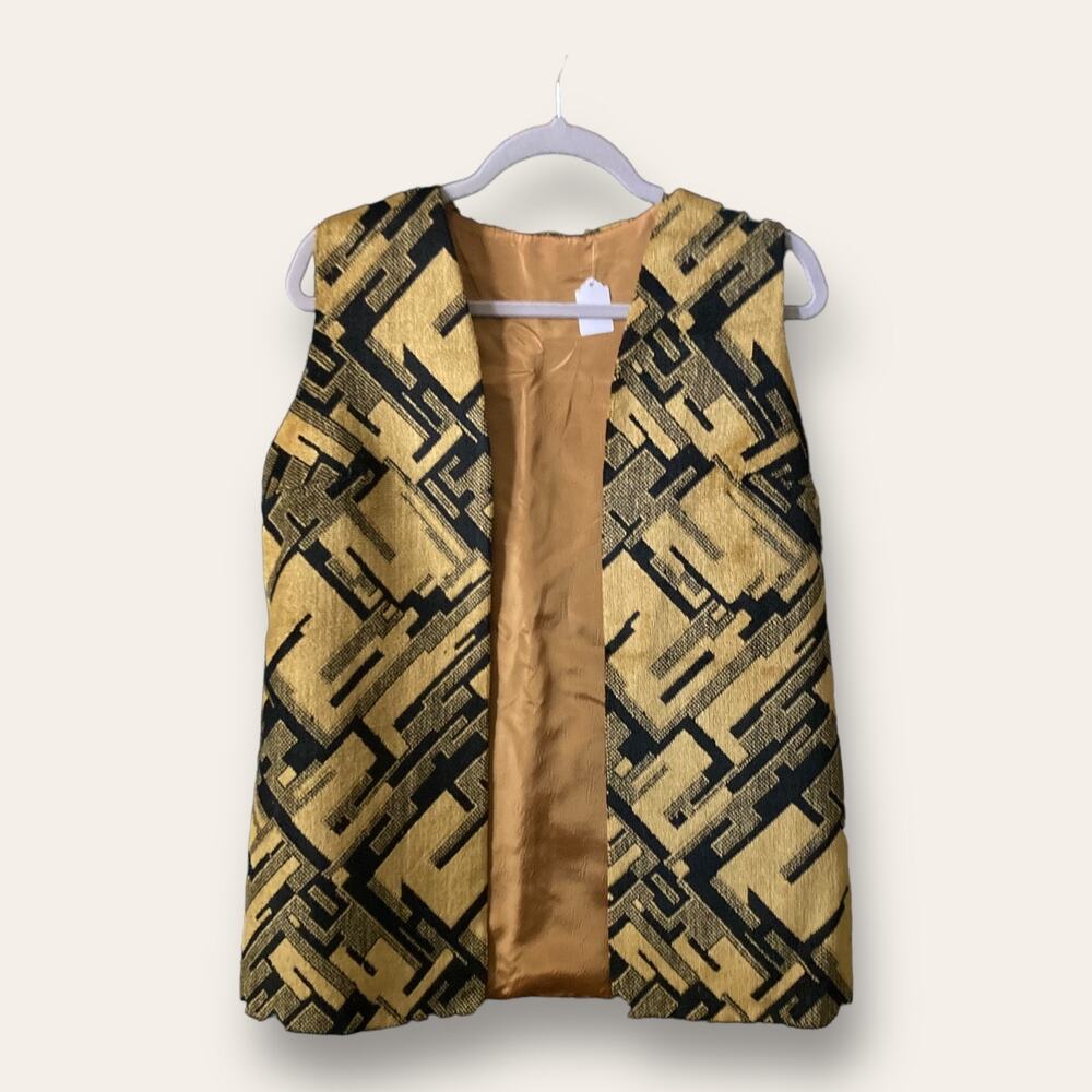 Vtg 70s Fench Terry Unisex Vest Large